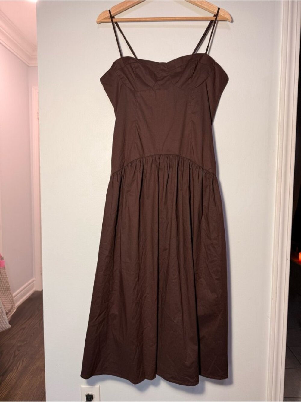 Peppermayo Yvette Corset Midi Dress in Chocolate size 8 - Picture 6 of 11
